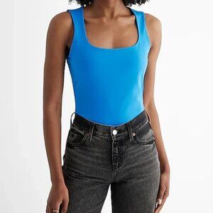 Express Body Contour Sleeveless Tank Top Size Medium Blue